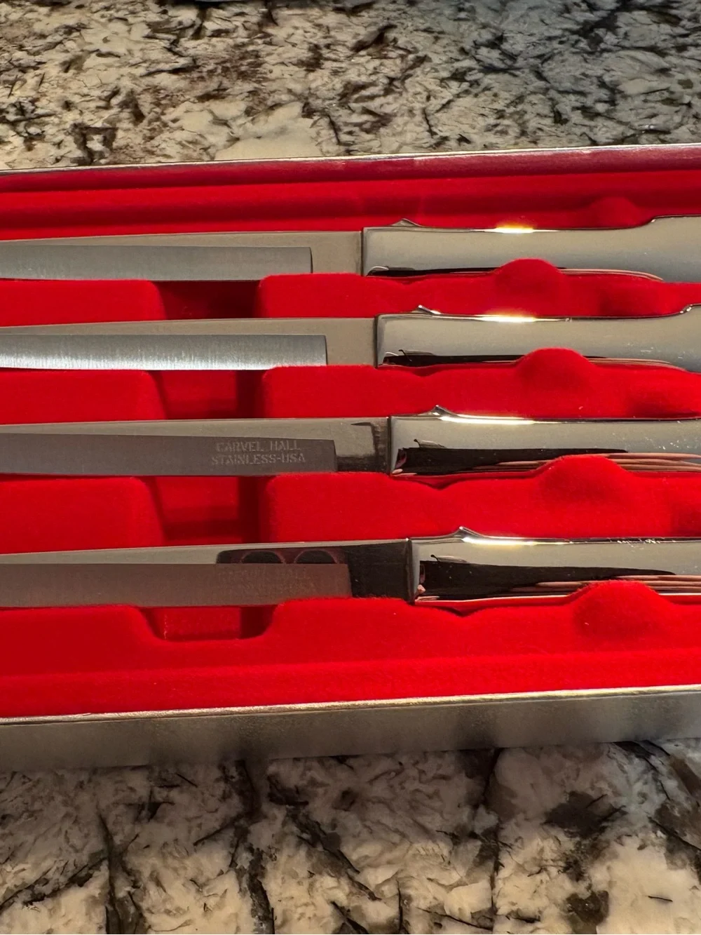 Stainless Steel Steak Knife Set with Red Gift Box